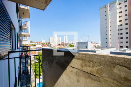 Varanda da Sala/Cozinha de apartamento para alugar com 2 quartos, 49m² em Vila Valparaíso, Santo André
