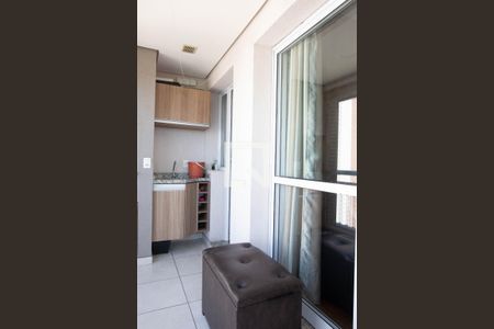 Varanda Gourmet de apartamento à venda com 2 quartos, 67m² em Vila Homero Thon, Santo André