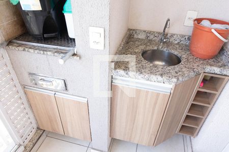 Varanda Gourmet de apartamento à venda com 2 quartos, 67m² em Vila Homero Thon, Santo André