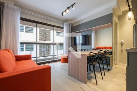 Sala/Cozinha de apartamento para alugar com 1 quarto, 31m² em Jardim Paulista, São Paulo
