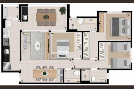 11_photo/94b9b8d455.ccfee957a0edc138-ATLAS-680777df-e5fe-40f2-829d-7c5d31848073.jpg de apartamento à venda com 3 quartos, 97m² em Subsetor Sul - 3 (S-3), Ribeirão Preto