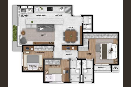 4_photo/94c8cfc0cb.0d413c099873daf4-ATLAS-1a21958d-ce39-4df7-84ff-e02222fc1f48.jpg de apartamento à venda com 3 quartos, 90m² em Chácara Bela Vista, Campinas