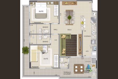 2_photo/94ce1fa7cd.cccdde0fed851fdb-ATLAS-40054d36-661f-4c7c-b849-b9988ee1b663.jpg de apartamento à venda com 2 quartos, 78m² em Nova Mirim, Praia Grande