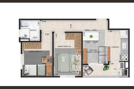 8_photo/94ce54229f.6c6579b50c0143d1-ATLAS-ab7eb50f-2c0f-42ee-bc79-c71ea2bc3a94.jpg de apartamento à venda com 2 quartos, 40m² em Jardim da Gloria, Taboão da Serra