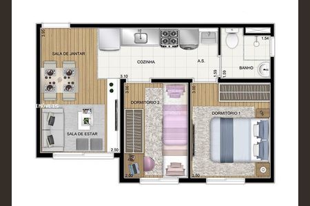 30_photo/94ce699d0b.1c5b140c0991e2bb-ATLAS-e7dbd10e-57e5-4b55-b526-3e06e894e320.jpg de apartamento para alugar com 2 quartos, 35m² em Parque Sao Vicente, Mauá