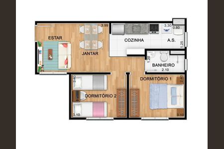 8_photo/94cfa9d737.f004b3811d646080-ATLAS-80802a23-69d2-4e02-a8f1-336de8870a3c.jpg de apartamento à venda com 2 quartos, 42m² em Bairro Jardim Nossa Senhora das Graças, Cotia