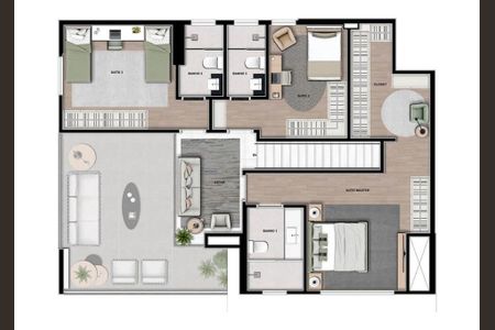 25_photo/94dce21b33.2f13d1e08a12a42e-ATLAS-c4ae098c-00fb-47d4-9464-8f43c9aca886.jpg de apartamento à venda com 3 quartos, 218m² em Campina do Siqueira, Curitiba