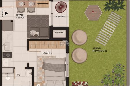 42_photo/94dce35331.f7e81ba1849dc159-ATLAS-ca64ef7f-2c89-48d5-bdf3-5cd6403d83b4.jpg de apartamento à venda com 1 quarto, 23m² em Capão Raso, Curitiba