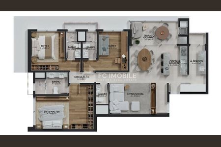 12_photo/94dce3831d.958ab4e2955fd321-ATLAS-efdac6da-d08b-4df2-907c-12b06a90644a.jpg de apartamento à venda com 3 quartos, 125m² em Vila Izabel, Curitiba