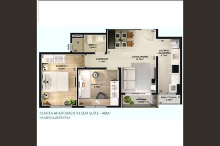 21_photo/94dce3ced9.a22005448e98a483-ATLAS-9d6c6daa-ee8e-4627-83d1-9ee433ec9a56.jpg de apartamento à venda com 2 quartos, 52m² em Campina do Siqueira, Curitiba