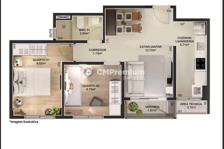 2_photo/94dce3cf27.a22005448e98a483-ATLAS-68e741ae-d9e2-4dd2-8dc2-18eb0513ee36.jpg de apartamento para alugar com 2 quartos, 48m² em Campina do Siqueira, Curitiba