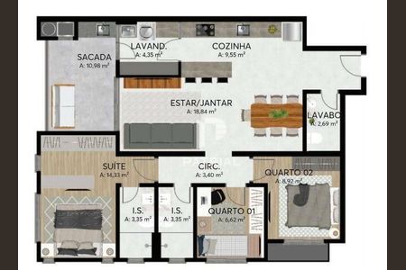 12_photo/94dce678c9.94aeb9dbbdf97da8-ATLAS-5a6959cf-7b2a-45c4-866c-1c2d8106f8e0.jpg de apartamento à venda com 3 quartos, 95m² em Bacacheri, Curitiba