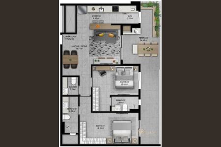 11_photo/95273919c7.8552474bd57161ba-ATLAS-beae7bcb-0fa3-493e-9f7b-b6a52e5febae.jpg de apartamento à venda com 2 quartos, 147m² em Córrego Grande, Florianópolis
