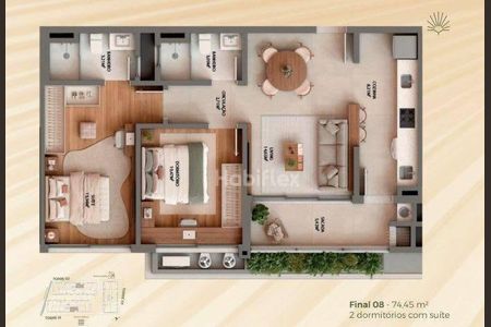 3_photo/95273b4281.7835f99aa511ea18-ATLAS-ccb3072e-e96b-459b-9ab6-e5f680619ff3.jpg de apartamento à venda com 2 quartos, 74m² em Campeche Leste, Florianópolis