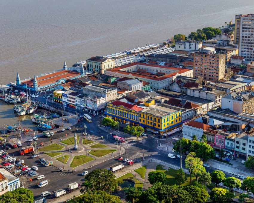 Foto que ilustra matéria sobre o que fazer em Belém do Pará mostra a cidade vista de cima