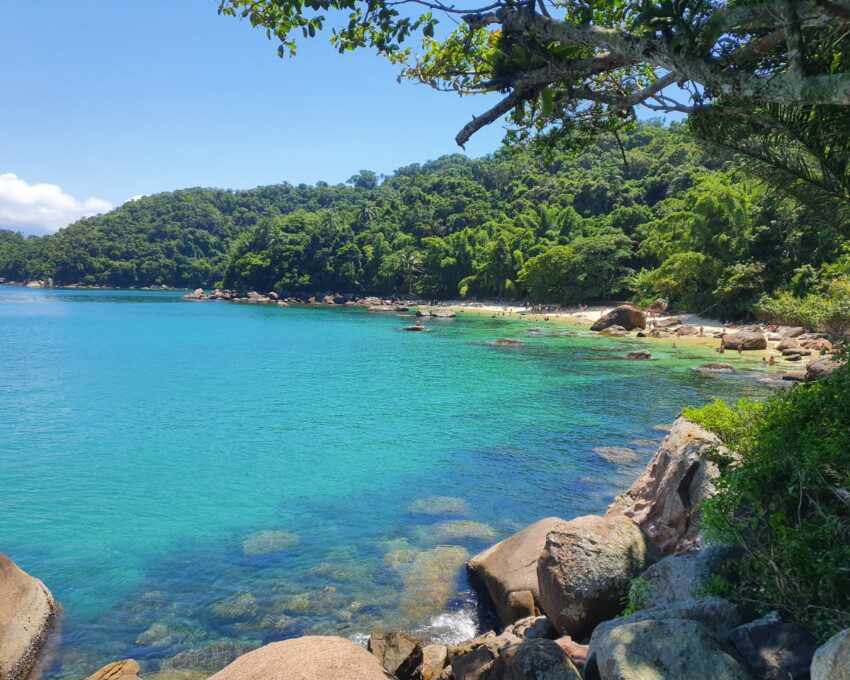 Imagem da Ilha das Couves, em Ubatuba, uma das melhores praias de SP.