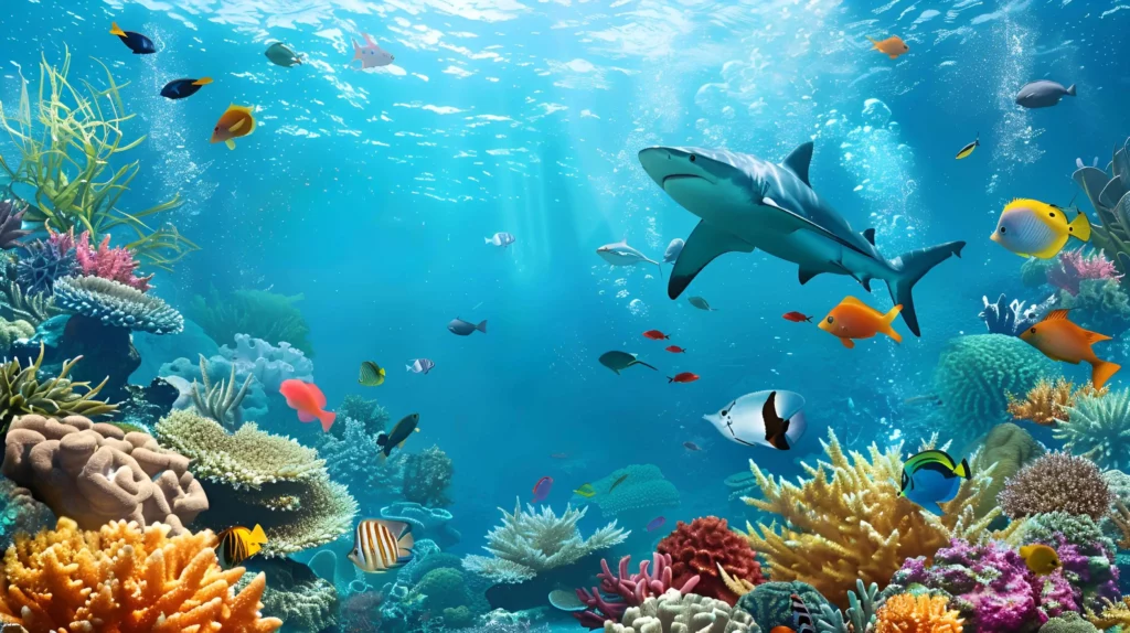 Imagem de espécies aquáticas em um aquário para ilustrar matéria sobre como chegar no Aquário de São Paulo