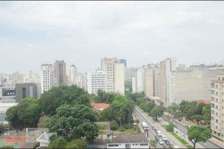 Vista da sala de apartamento à venda com 1 quarto, 40m² em Higienópolis, São Paulo