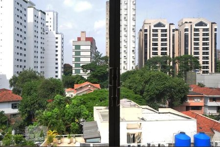 Vista da sala de apartamento à venda com 1 quarto, 56m² em Vila Nova Conceição, São Paulo