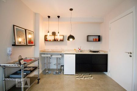 Cozinha de kitnet/studio para alugar com 1 quarto, 32m² em Brooklin Paulista, São Paulo