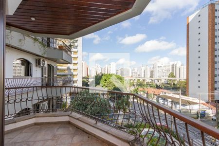 Varanda da Sala de apartamento para alugar com 3 quartos, 130m² em Brooklin Paulista, São Paulo