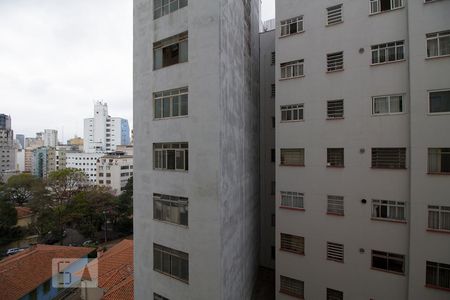 Vista da sala de apartamento para alugar com 1 quarto, 45m² em Bela Vista, São Paulo