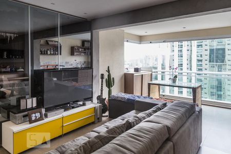 Sala de apartamento à venda com 1 quarto, 66m² em Brooklin Paulista, São Paulo