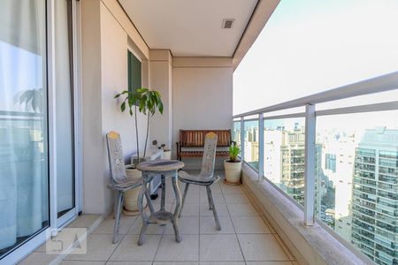 Varanda de apartamento à venda com 1 quarto, 51m² em Cerqueira César, São Paulo