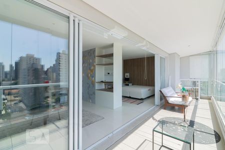 Varanda de kitnet/studio para alugar com 1 quarto, 67m² em Vila Nova Conceição, São Paulo