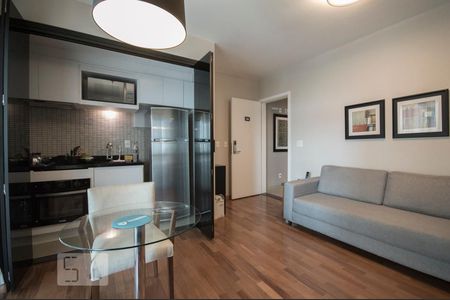 Sala de apartamento à venda com 1 quarto, 46m² em Brooklin Paulista, São Paulo