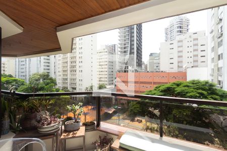 Varanda da Sala de apartamento à venda com 4 quartos, 200m² em Itaim Bibi, São Paulo