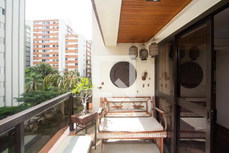 Varanda da Sala de apartamento à venda com 4 quartos, 200m² em Itaim Bibi, São Paulo