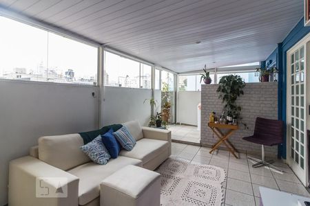 Varanda estendida de apartamento à venda com 1 quarto, 40m² em Vila Buarque, São Paulo