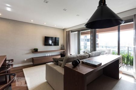 Sala de apartamento à venda com 1 quarto, 60m² em Brooklin Paulista, São Paulo