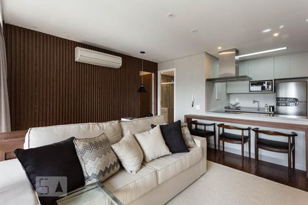 Sala de apartamento à venda com 1 quarto, 60m² em Brooklin Paulista, São Paulo