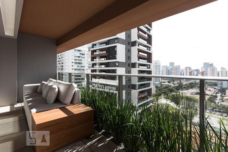 Varanda de apartamento à venda com 1 quarto, 60m² em Brooklin Paulista, São Paulo