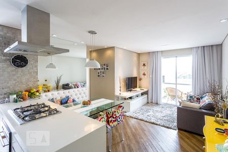 Sala e Cozinha integrada de apartamento à venda com 2 quartos, 76m² em Mooca, São Paulo