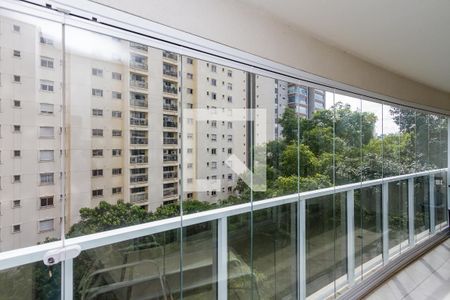 Varanda da Sala de apartamento para alugar com 1 quarto, 55m² em Vila Gertrudes, São Paulo