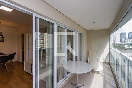 Varanda da Sala de apartamento para alugar com 1 quarto, 55m² em Vila Gertrudes, São Paulo