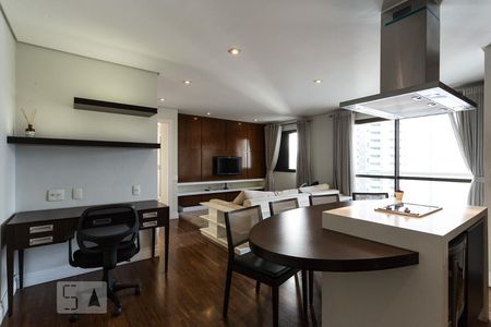 Sala de apartamento para alugar com 1 quarto, 65m² em Vila Olímpia, São Paulo