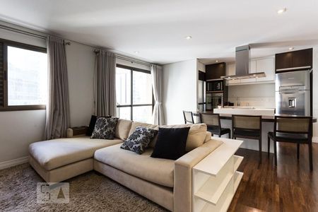 Sala de apartamento para alugar com 1 quarto, 65m² em Vila Olímpia, São Paulo