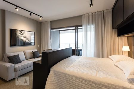 Sala/Quarto de kitnet/studio para alugar com 1 quarto, 41m² em Brooklin Paulista, São Paulo