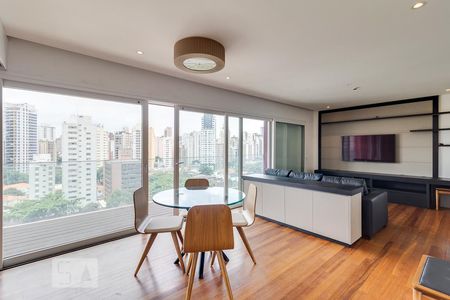 Sala de apartamento para alugar com 1 quarto, 100m² em Vila Olímpia, São Paulo