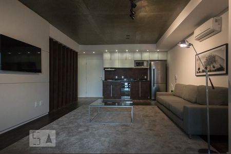 Sala/Cozinha de apartamento à venda com 1 quarto, 69m² em Cidade Monções, São Paulo