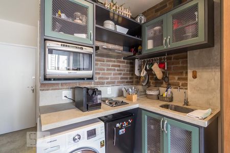 Cozinha de kitnet/studio à venda com 1 quarto, 22m² em Vila Buarque, São Paulo