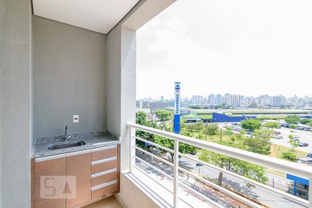 Varanda de kitnet/studio para alugar com 1 quarto, 42m² em Centro, São Bernardo do Campo