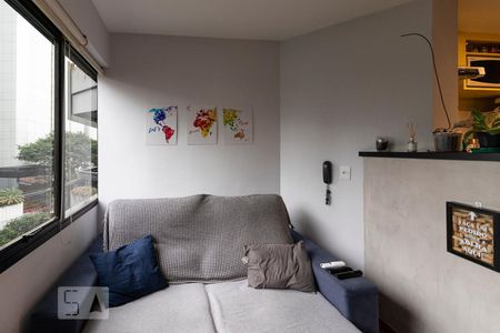 Sala de apartamento para alugar com 1 quarto, 48m² em Cidade Monções, São Paulo