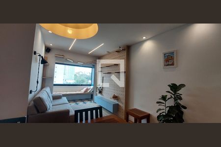 Sala de apartamento para alugar com 3 quartos, 80m² em Vila Valparaíso, Santo André