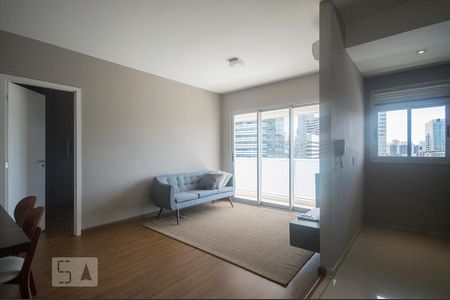 Sala de apartamento à venda com 1 quarto, 58m² em Santo Amaro, São Paulo