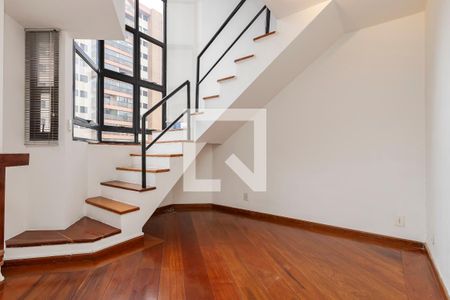 Sala de apartamento à venda com 1 quarto, 56m² em Brooklin Paulista, São Paulo